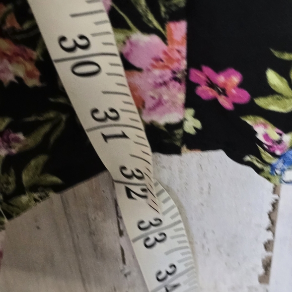 Time & Tru Black Floral Lace Kimono Cardigan One Size M L XL - Picture 7 of 7